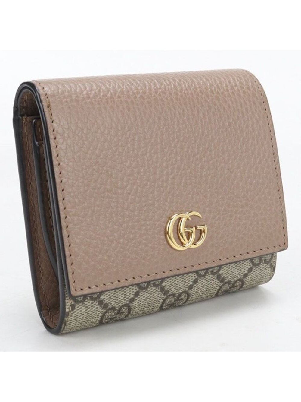 Gucci Compact Wallet Double Bifold GG Supreme Leather